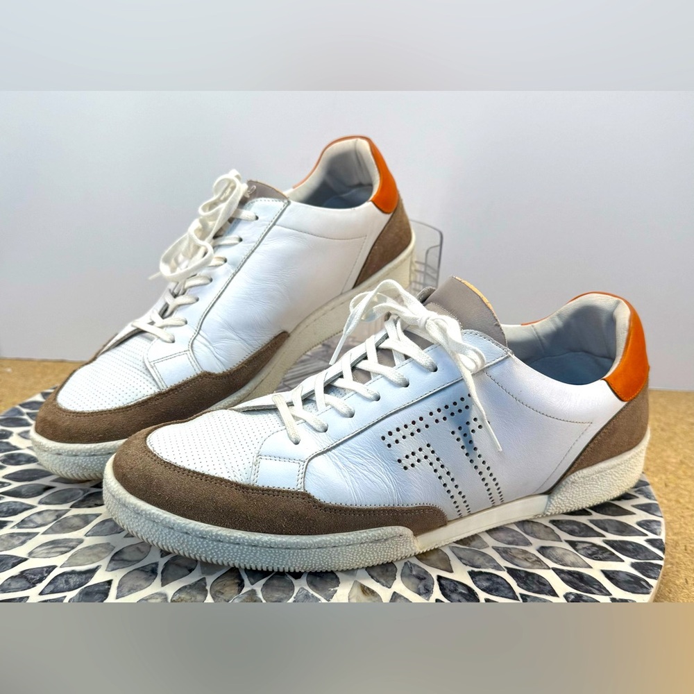 Ted Baker Men’s White and Brown Acer Casual Sneakers 10